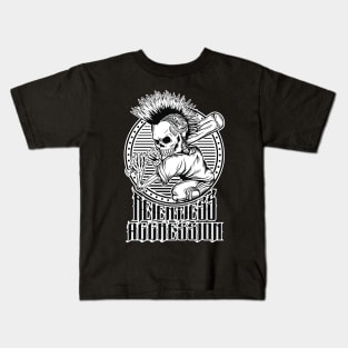 Baseball Skull Player Kids T-Shirt